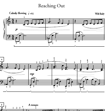 Reaching Out Sheet Music and Sound Files for Piano Students